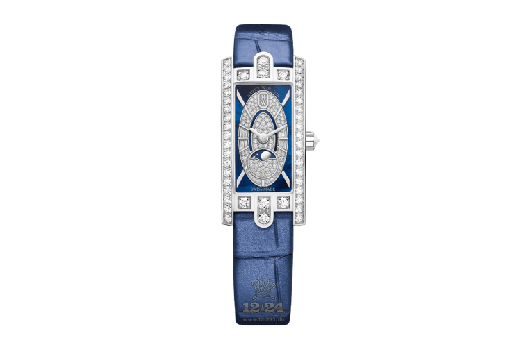 Harry Winston The Avenue Collection Watch AVCQMP16WW004 32 mm White gold Case Dark blue Dial