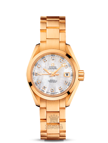 Omega Aqua Terra 150 M Watch 231.50.30.20.55.002 30 mm Yellow gold Case White Dial