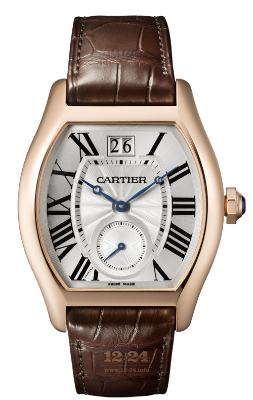Cartier Tortue Watch W1556234 38 mm Pink gold Case Silver Dial