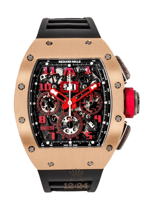 Richard Mille Men's Collection Watch RM 011 Marcus RG 50 mm Pink gold Case