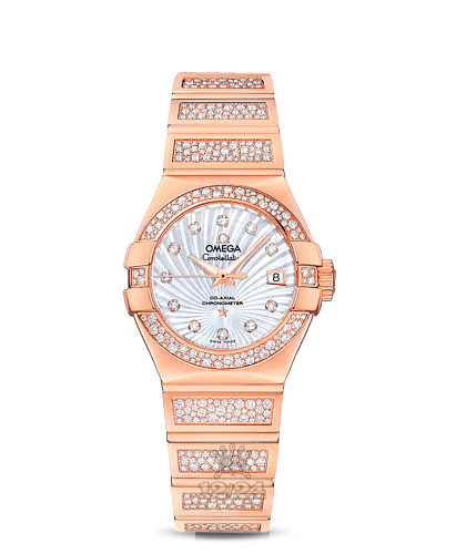 Omega Constellation Watch 123.55.27.20.55.004 27 mm Pink gold Case White Dial