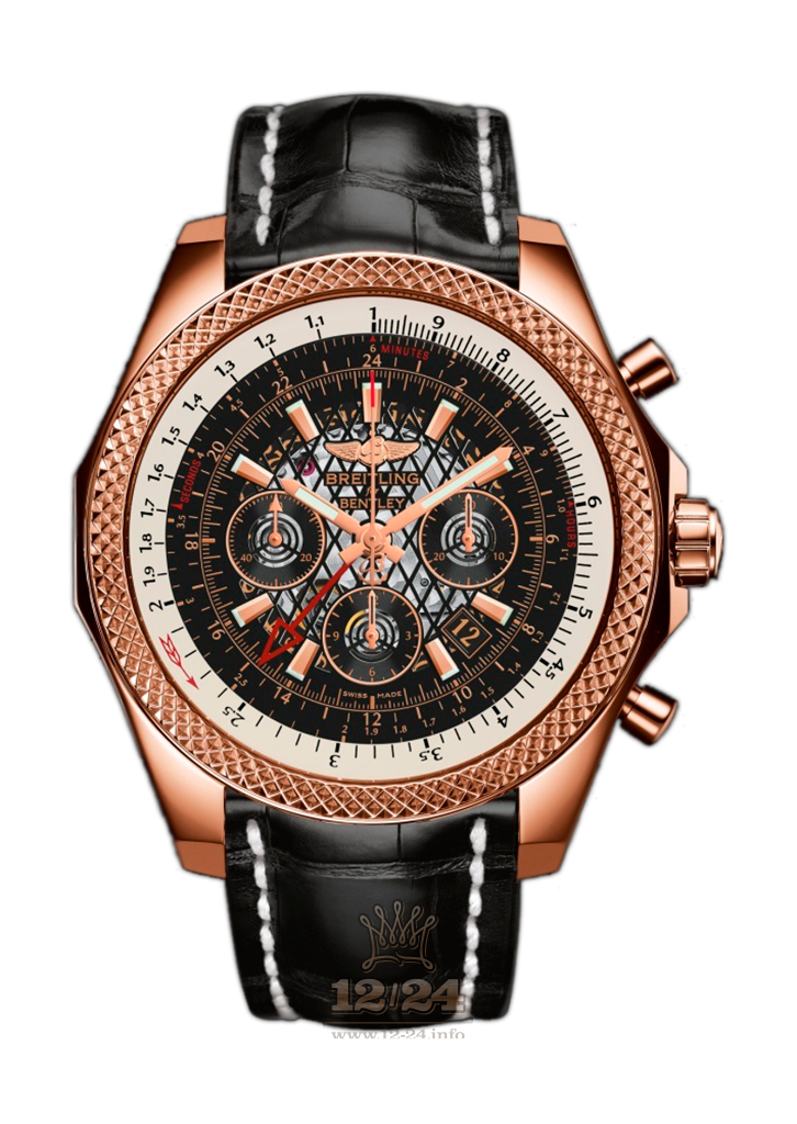 Breitling Breitling for Bentley Watch RB043112/BC70/760P/R20BA.1 49 mm Red gold Case Black Dial