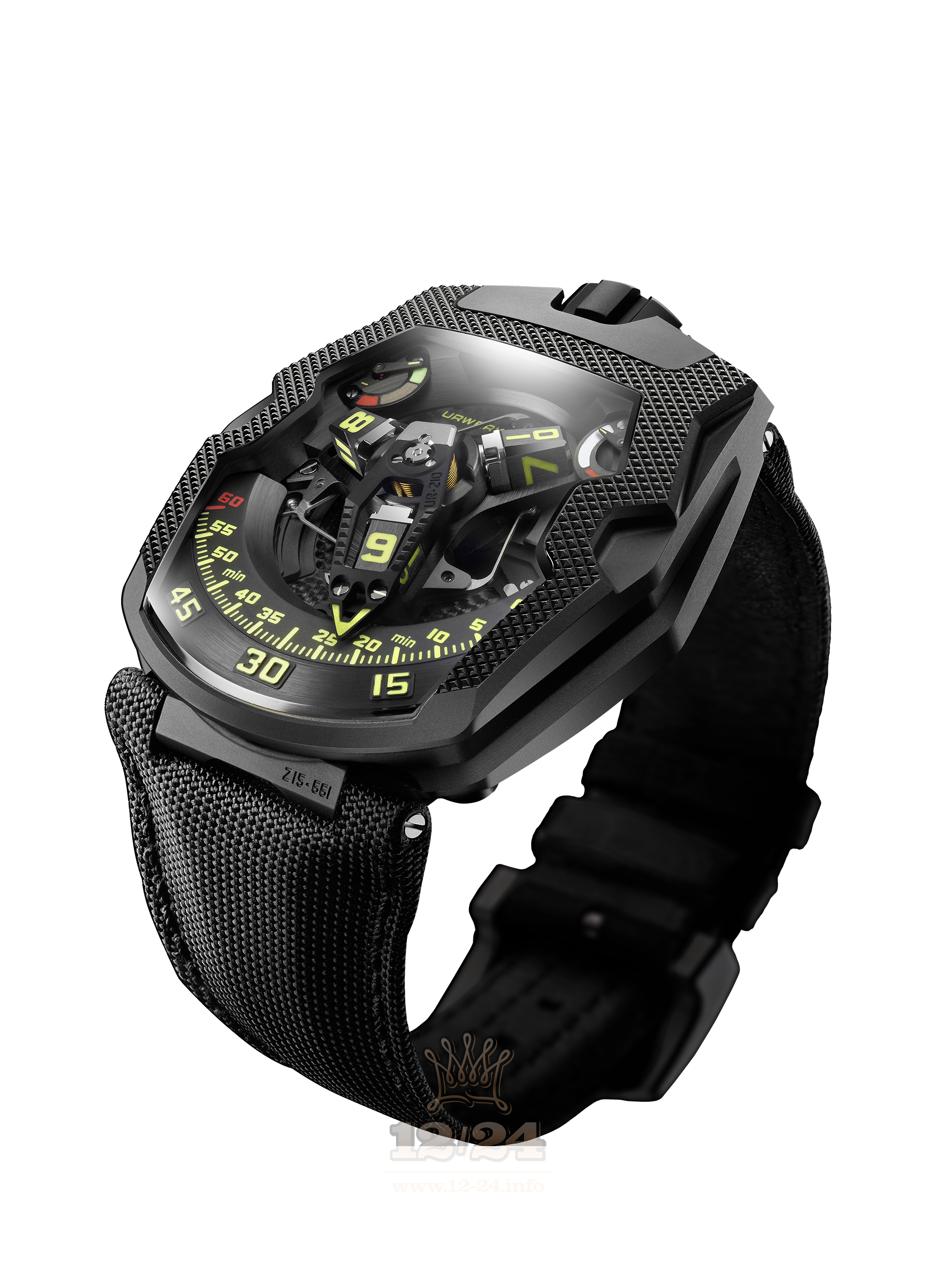 Urwerk UR-210 Watch UR-210 CP 44 mm Stainless steel Titanium Case Black Dial