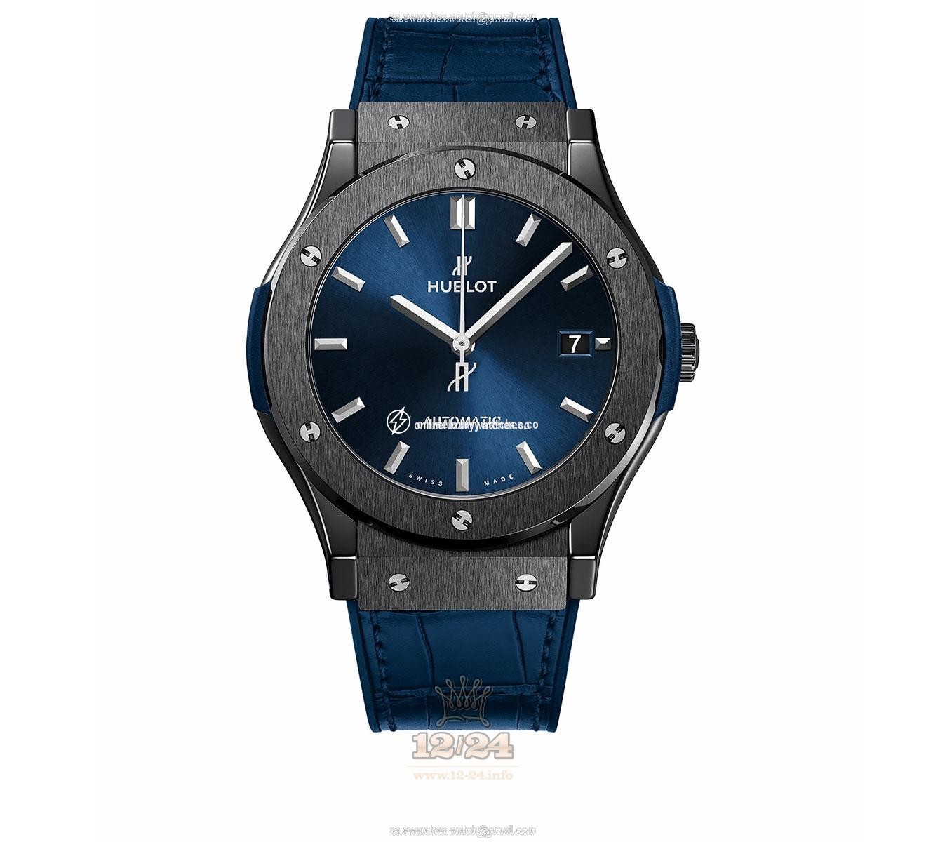 Hublot Classic Fusion Watch 581.CM.7170.LR 33 mm Ceramics Case Dark blue Dial