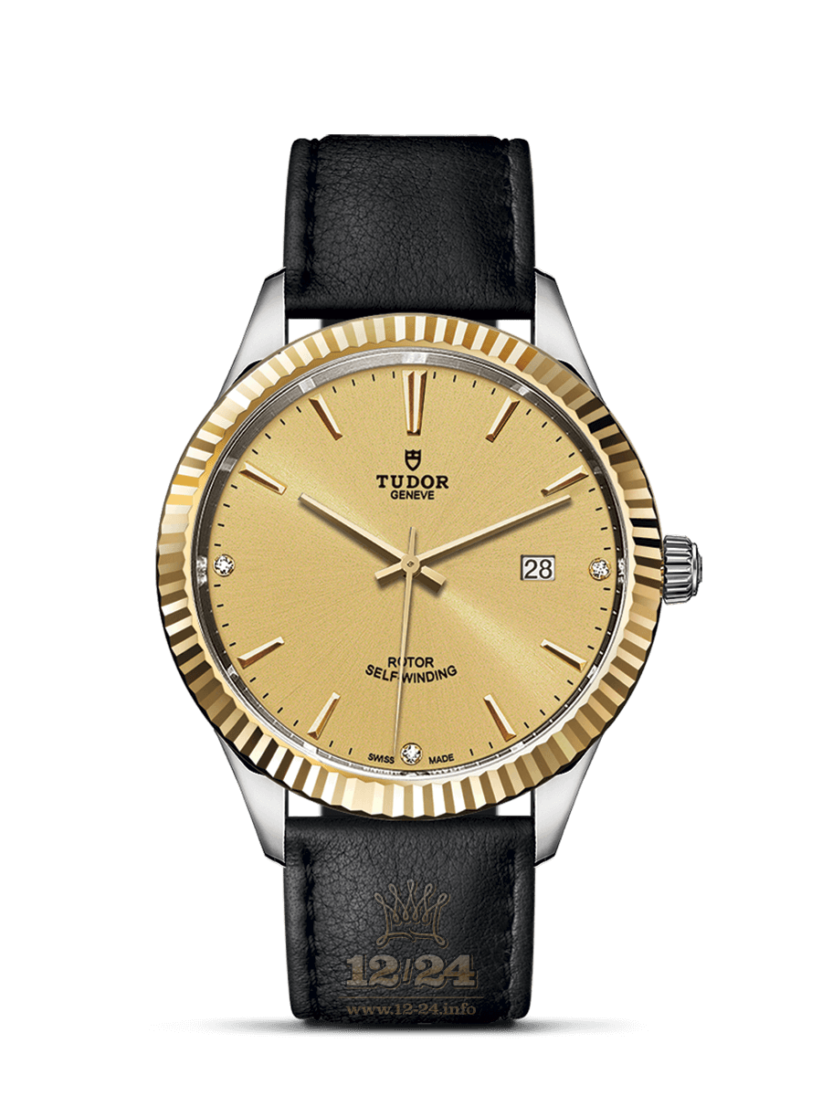 Tudor Style Watch M12713-0020 41 mm Stainless steel Yellow gold Case Golden Dial