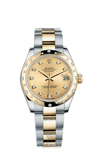 Rolex Lady-Datejust Watch 178343-0020 31 mm Steel / Yellow gold Case Golden Dial