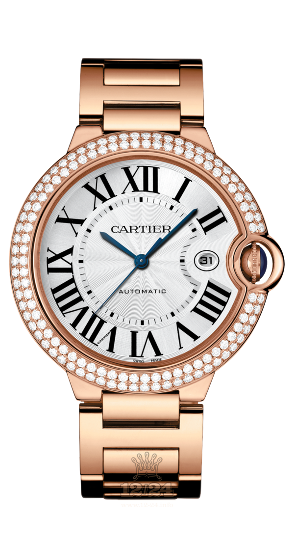 Cartier Ballon Bleu de Cartier Watch WJBB0029 42 mm Pink gold Case Silver Dial
