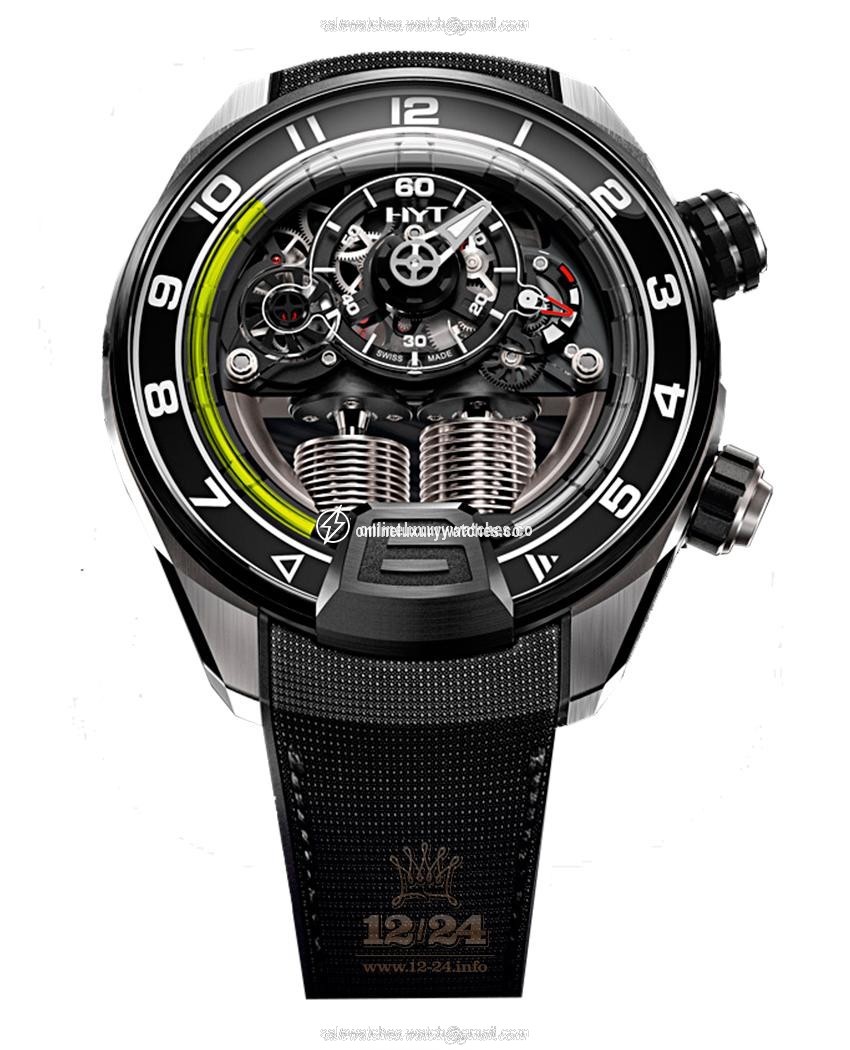 HYT H4 Watch 512-td-45-gf-rn 51 mm Titanium DLC coating Case