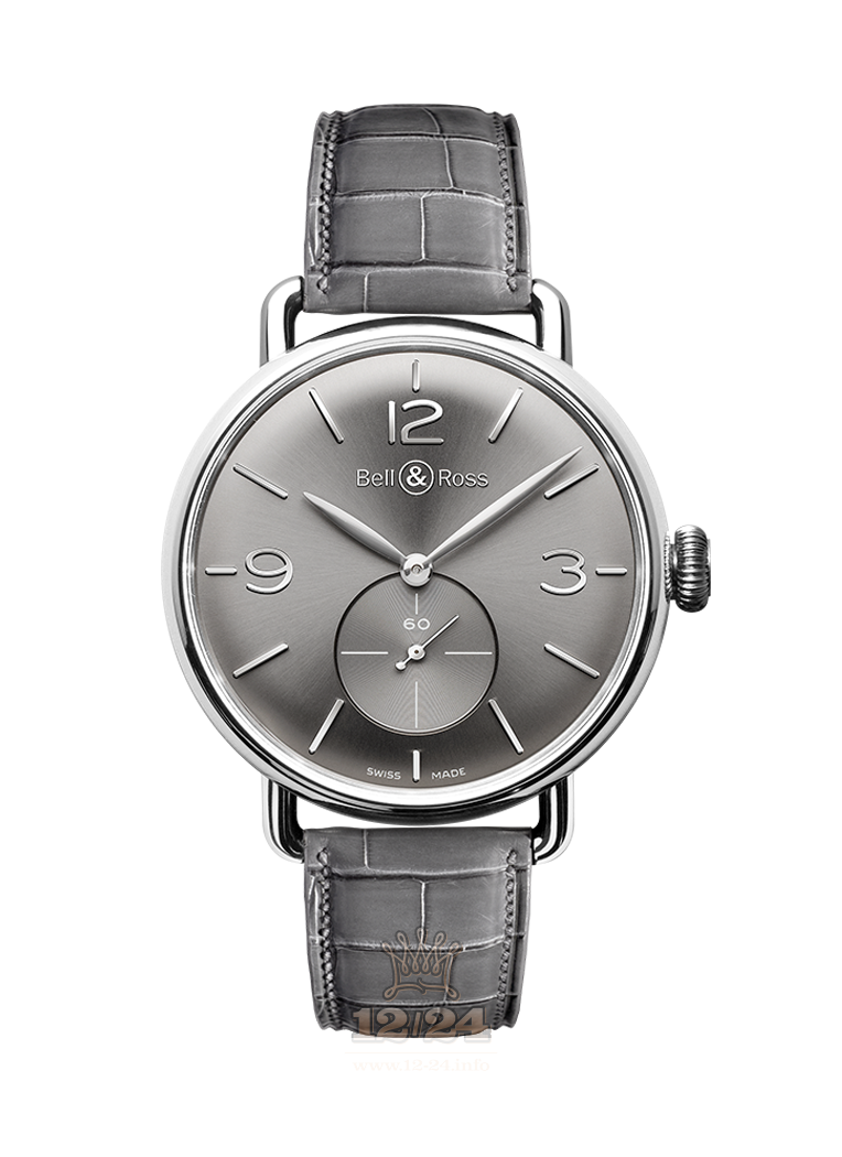 Bell & Ross Vintage Watch BRWW1-ME-AG-RU/SCR 41 mm Silver Case Gray Silver Dial