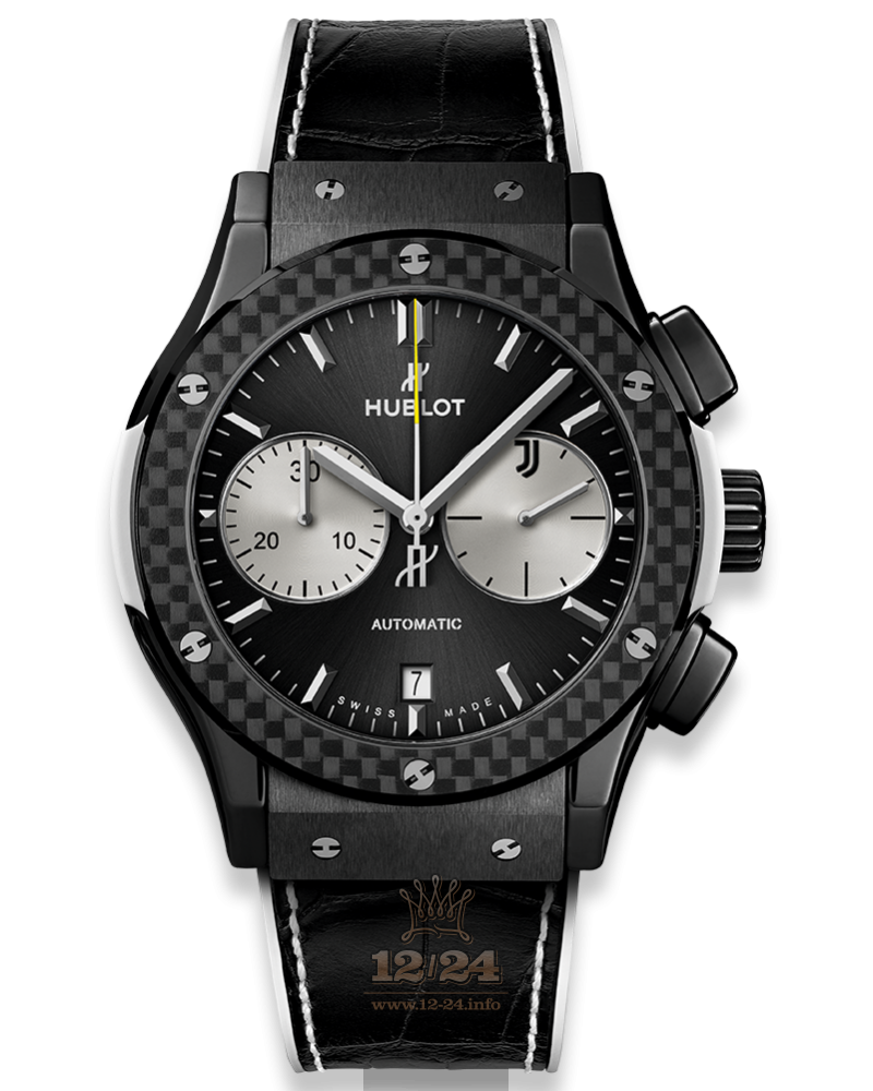 Hublot Classic Fusion Watch 521.CQ.1420.LR.JUV18 Titanium PVD coating Carbon Ceramics Case Black Dial