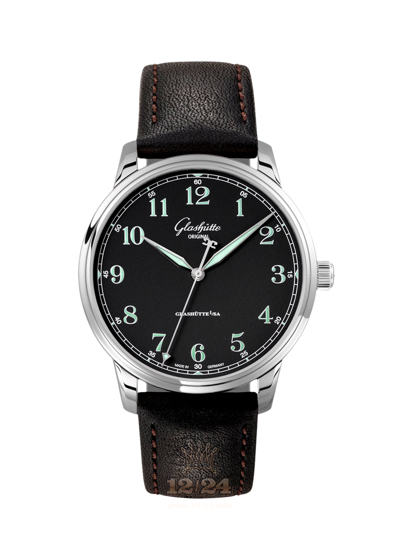 Glashutte Senator Watch 1-36-01-03-02-50 40 mm Stainless steel Case Black Dial
