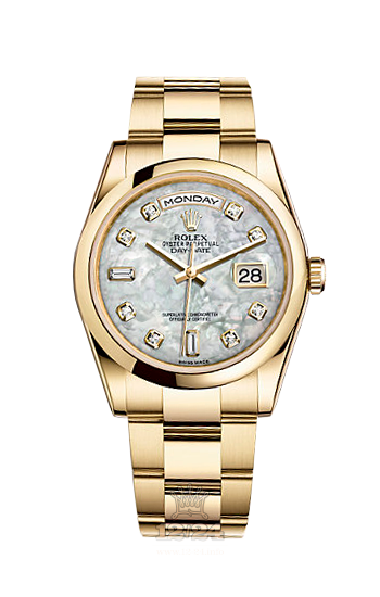 Rolex Day-Date Watch 118208-0092 36 mm Yellow gold Case White Dial