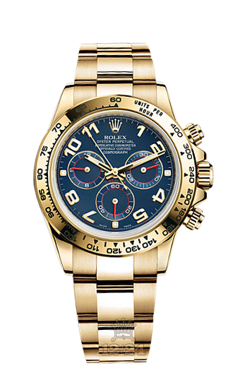 Rolex Cosmograph Daytona Watch 116508-0012 40 mm Yellow gold Case Dark blue Dial
