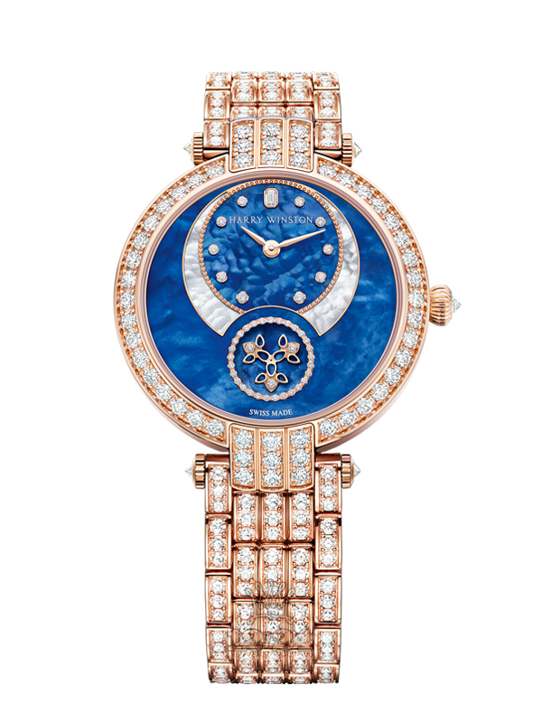 Harry Winston The Premier Collection Watch PRNASS36RR003 36 mm Pink gold Case White Blue Dial