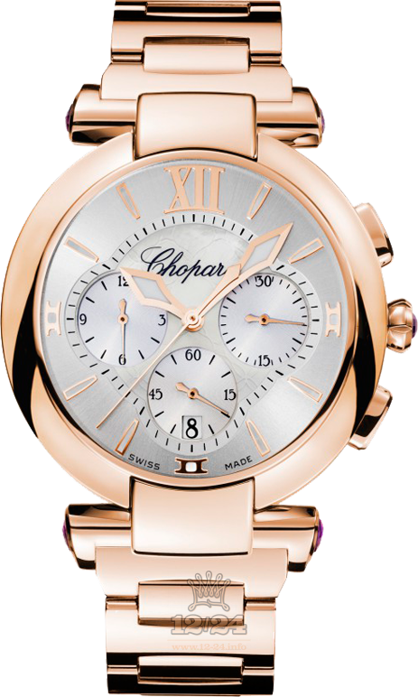 Chopard Imperiale Watch 384211-5002 40 mm Pink gold Case Silver Dial