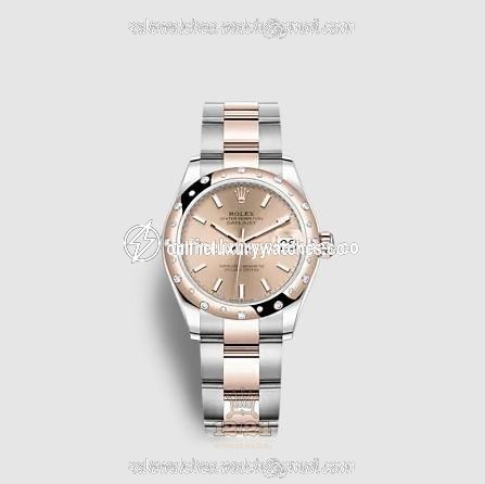 Rolex Datejust Watch 278341rbr-0009 31 mm Stainless steel Pink gold Case Pink Dial