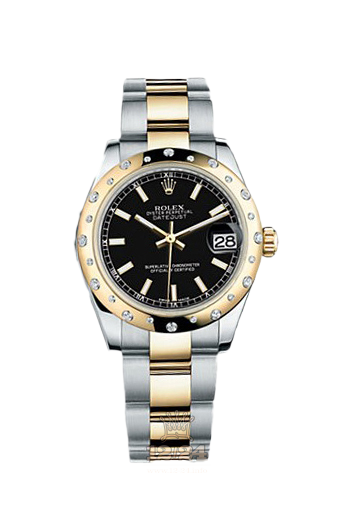 Rolex Datejust Watch 178343-0059 31 mm Steel / Yellow gold Case Black Dial