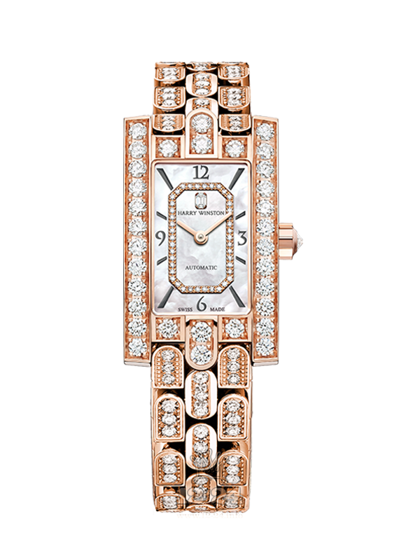 Harry Winston The Avenue Collection Watch AVEAHM21RR003 21 mm Pink gold Case White Dial