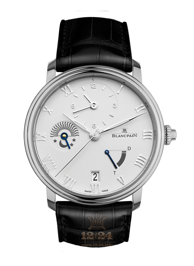 Blancpain Villeret Watch 6660-1127-55B 40 mm Stainless steel Case White Dial