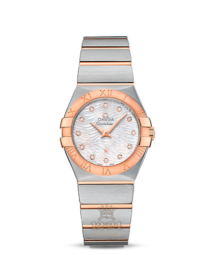 Omega Constellation Watch 123.20.27.60.55.007 27 mm Steel / Pink gold Case White Dial