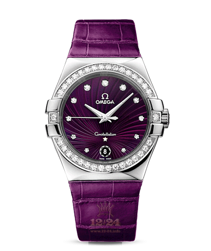 Omega Constellation Watch 123.18.35.60.60.001 35 mm Stainless steel Case Purple Dial