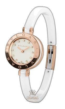 Bvlgari B.Zero1 Watch 102088 BZ23WSGCC/12.M 23 mm Steel / Pink gold Case White Dial