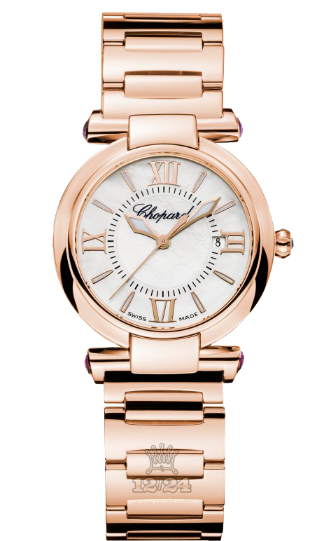 Chopard Imperiale Watch 384238-5002 28 mm Pink gold Case White Dial