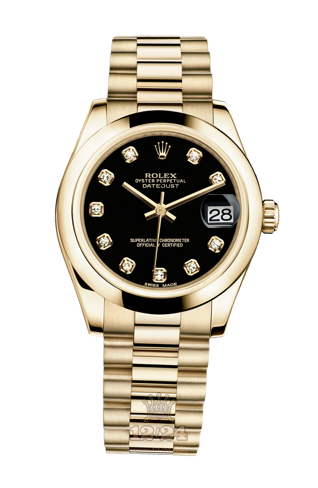 Rolex Lady-Datejust Watch 178248-0050 31 mm Yellow gold Case Black Dial