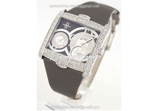 Harry Winston The Avenue Collection Watch 350-LQTZWL-K3-D3-1 36 mm White gold Case Gray Dial