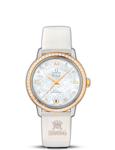 Omega Prestige Watch 424.27.33.20.55.002 33 mm Steel / Yellow gold Case White Dial