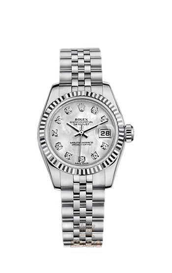Rolex Lady-Datejust Watch 179174-0029 26 mm Steel / White gold Case White Dial