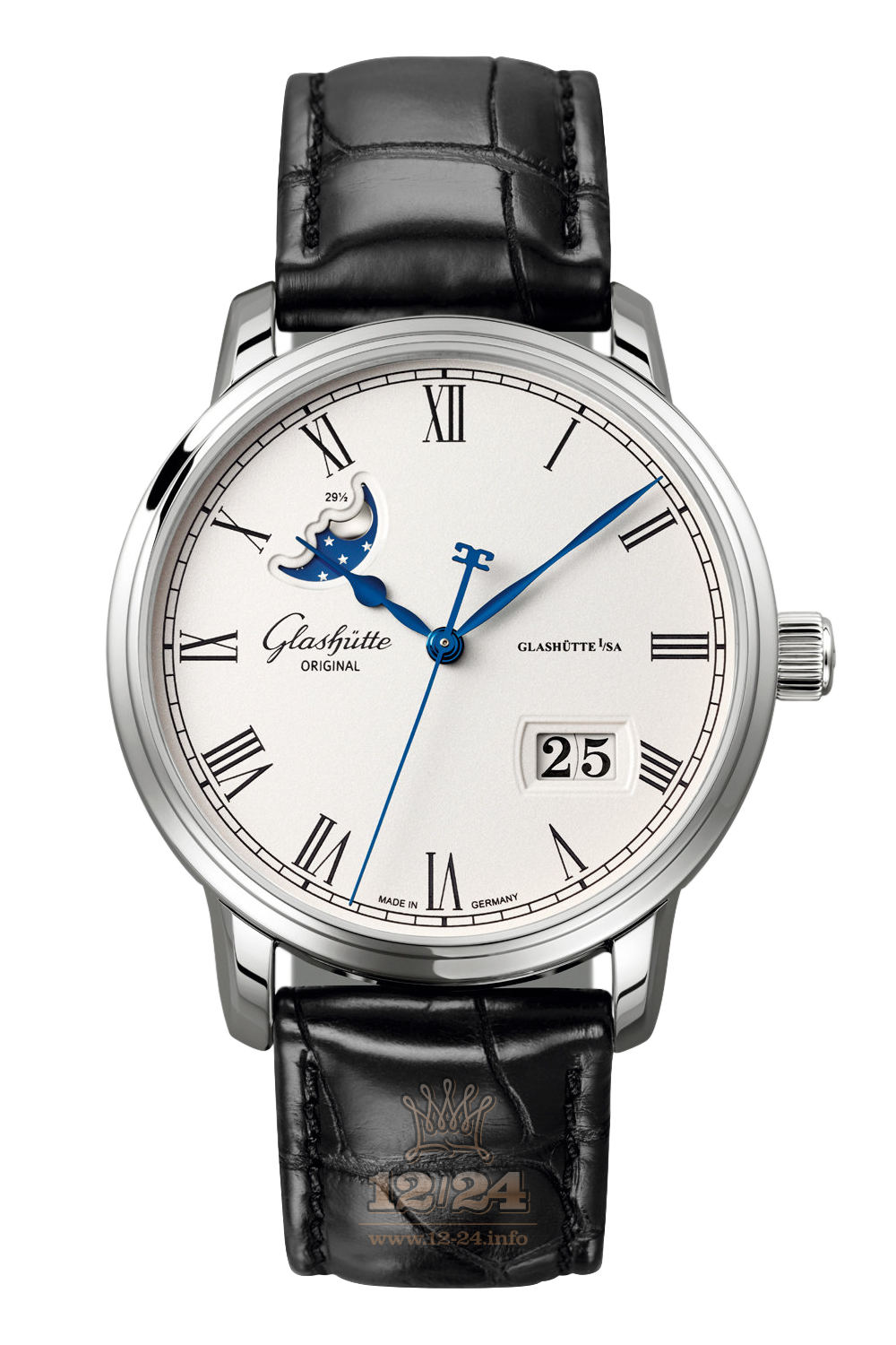 Glashutte Senator Watch 100-04-32-12-50 40 mm Stainless steel Case White Dial