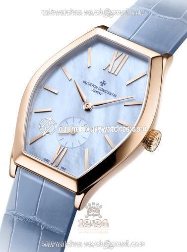 Vacheron Constantin Malte Watch 81015/000R-B903 28 mm Pink gold Case Blue Dial