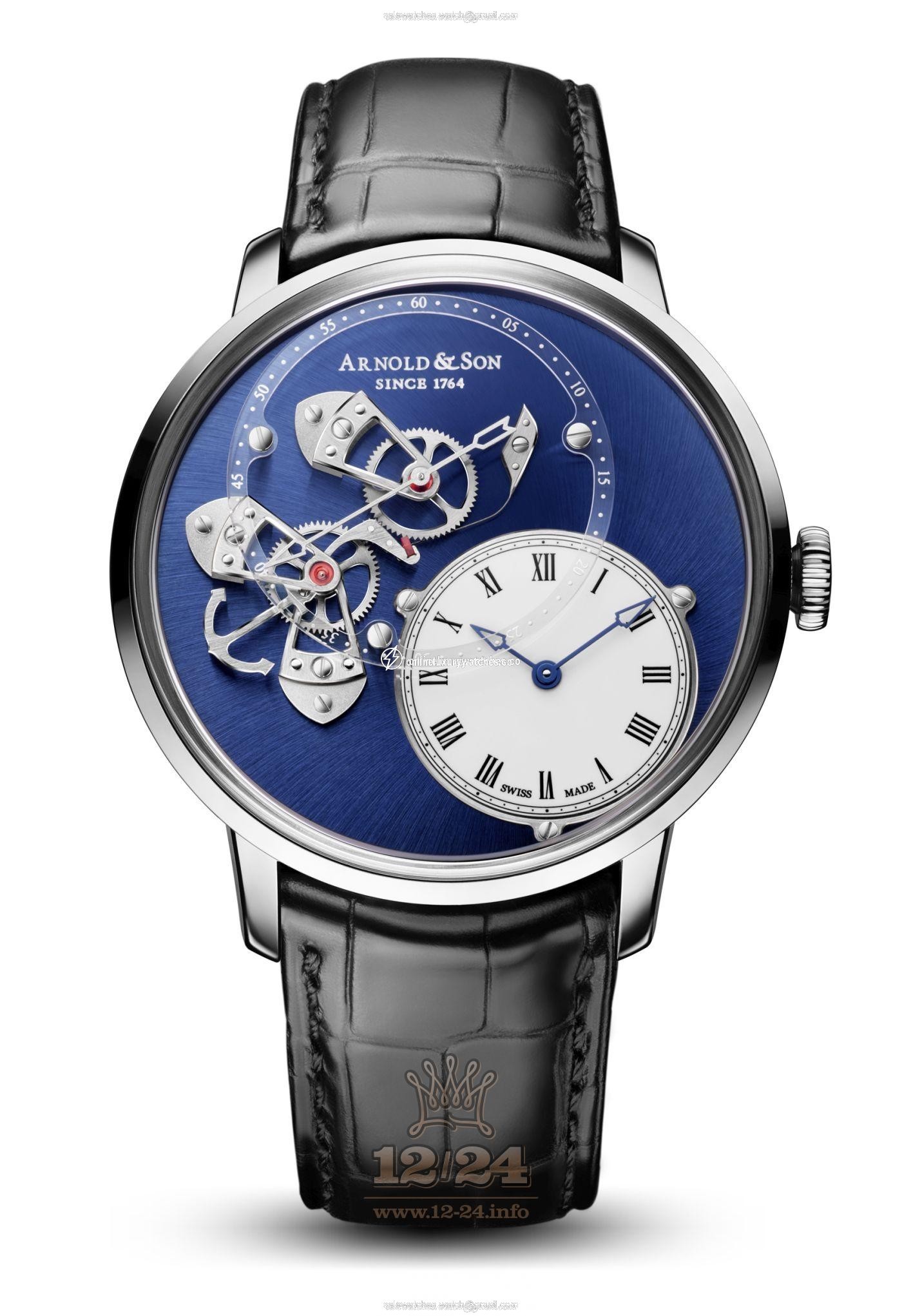 Arnold Son Instrument Collection Watch 1ATAS.U01A.C121S Stainless steel Case Dark blue Dial
