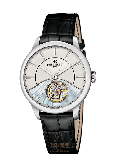 Perrelet First Class Watch A2067/5 35 mm Stainless steel Case White Silver Dial