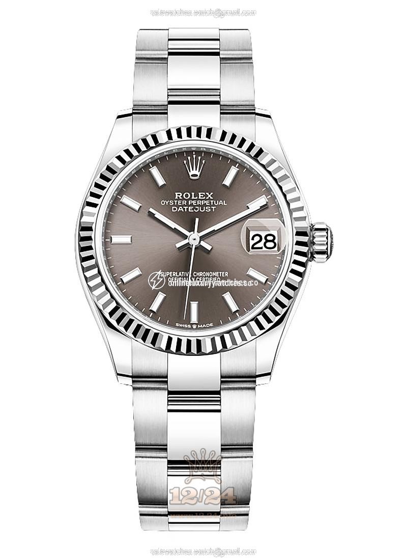 Rolex Datejust Watch 278274-0015 31 mm Stainless steel White gold Case Gray Dial