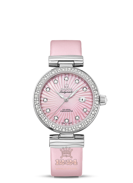 Omega Ladymatic Watch 425.37.34.20.57.001 34 mm Stainless steel Case Pink Dial