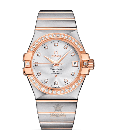 Omega Constellation Watch 123.25.35.20.52.001 35 mm Steel / Pink gold Case Silver Dial