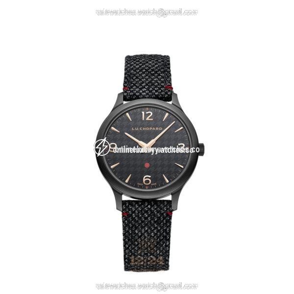 Chopard L.U.C Watch 168592-3003 40 mm Stainless steel DLC coating Case Black Dial