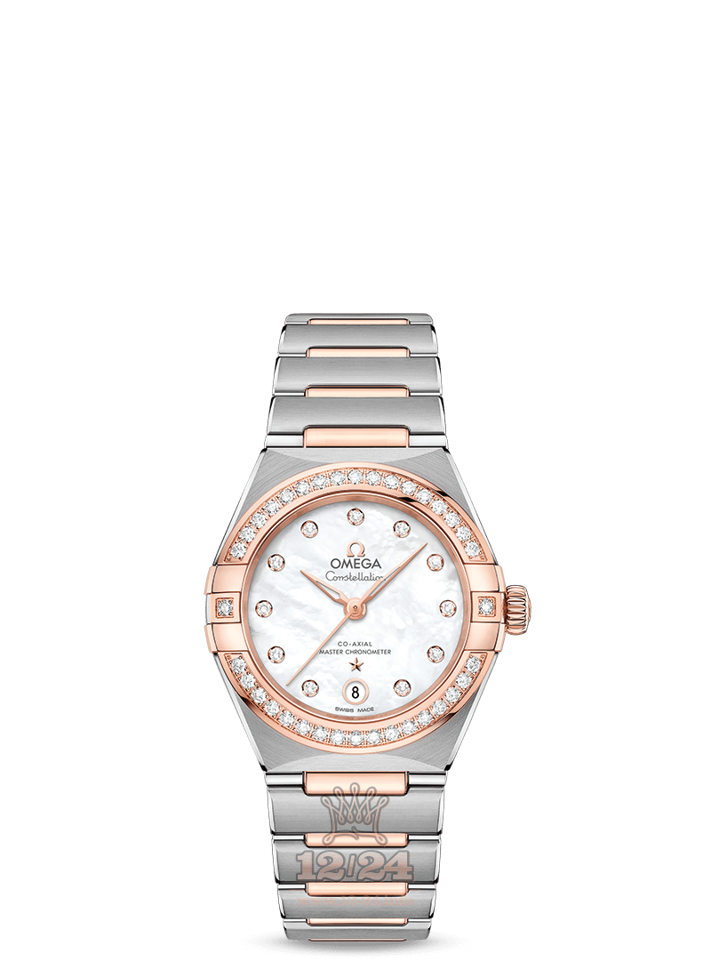 Omega Constellation Watch 131.25.29.20.55.001 29 mm Steel / Pink gold Case White Dial