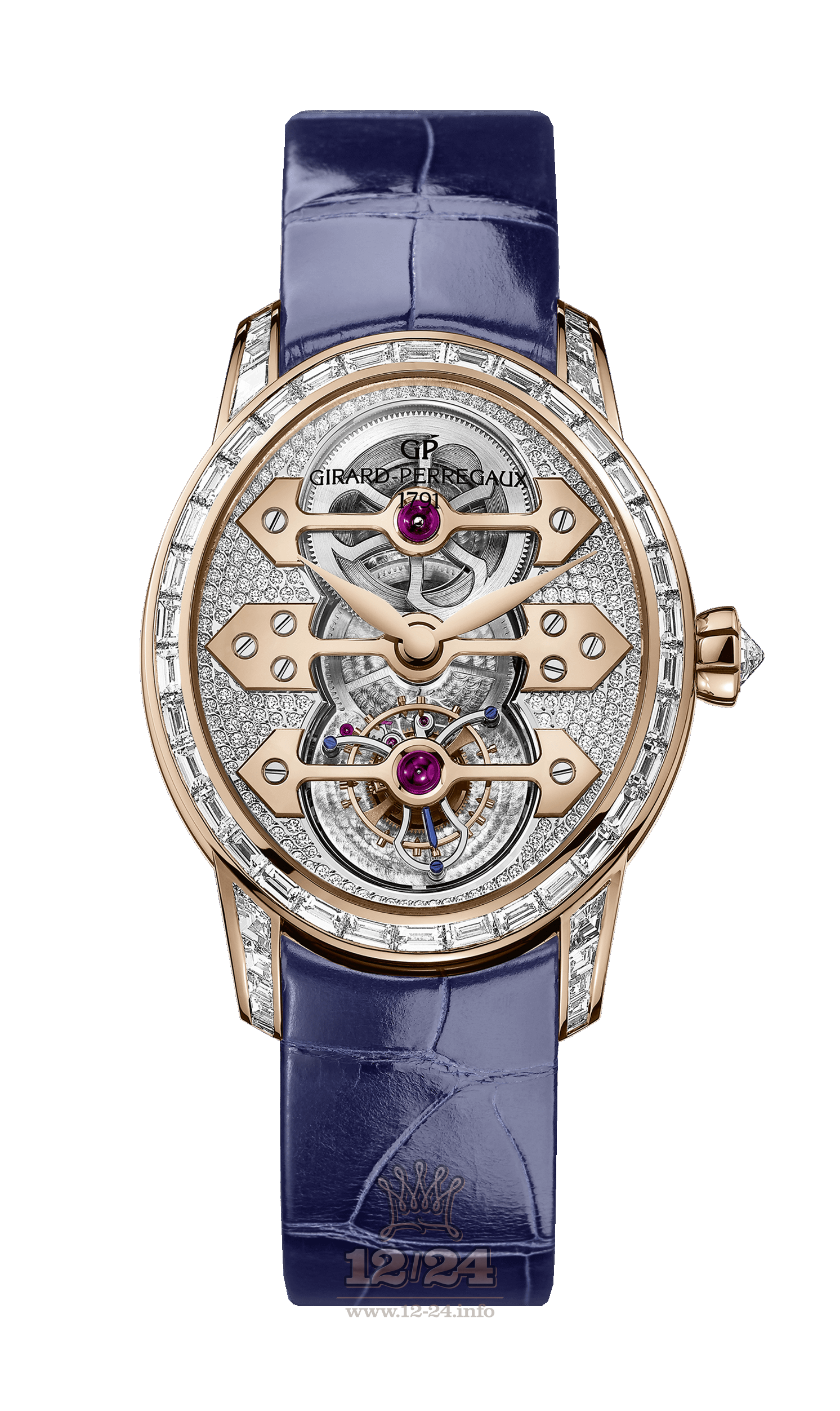 Girard Perregaux Cats Eye Watch 99495D52B00A-CK6A 37 mm Pink gold Case Silver Dial