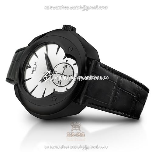 Franc Vila Neo Alta Watch 19N.BSS.001 49 mm Stainless steel DLC coating Case Silver Dial