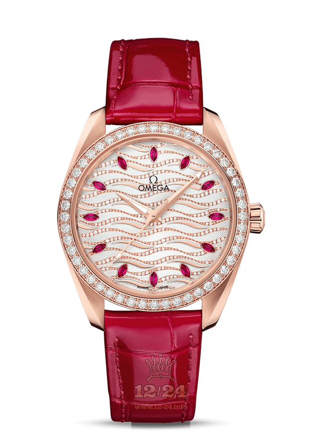 Omega Aqua Terra 150 M Watch 220.58.38.20.99.004 38 mm Pink gold Case Silver Dial