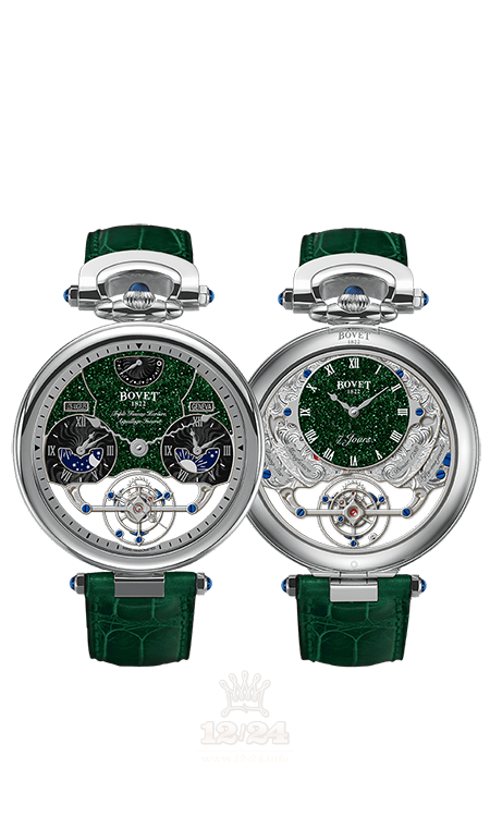 Bovet Fleurier Grandes Complications Watch AIRS026 46 mm White gold Case Green Dial