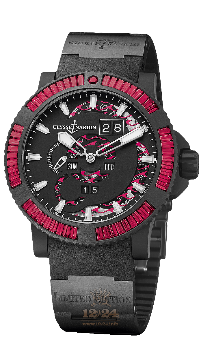 Ulysse Nardin Marine Watch 333-92B6-3C/926 46 mm Stainless steel Case Black Dial