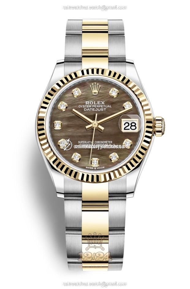 Rolex Datejust Watch 278273-0023 31 mm Stainless steel Yellow gold Case Black Dial