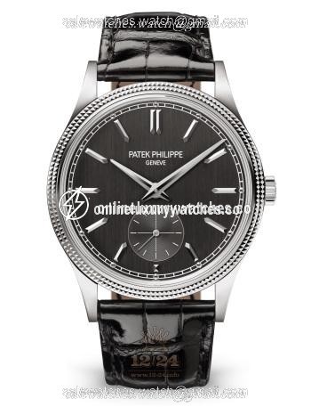 Patek Philippe Calatrava Watch 6119G-001 39 mm White gold Case Gray Dial