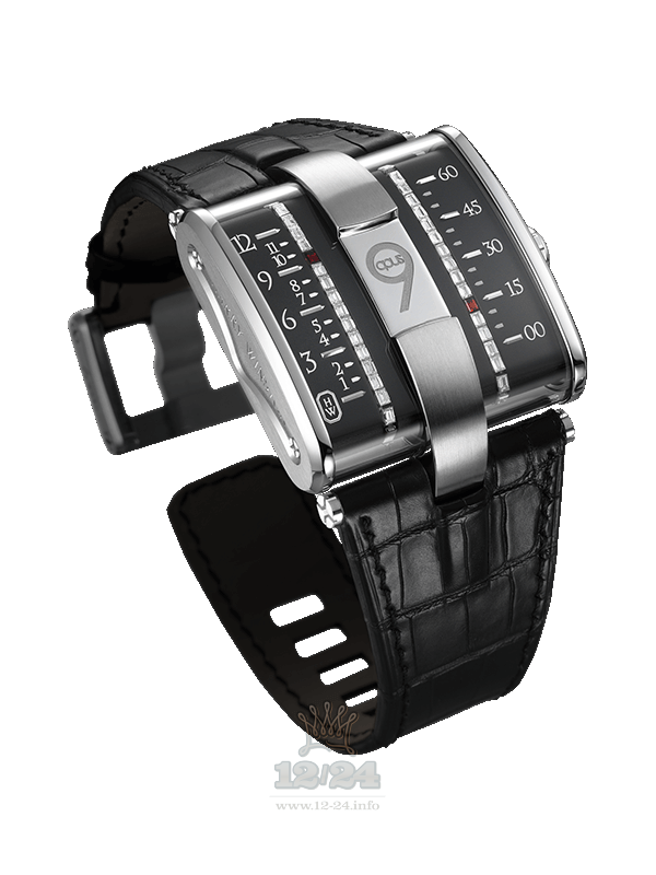 Harry Winston Opus Series Watch OPUAHM56WW001 48 mm White gold Case Black Silver Dial