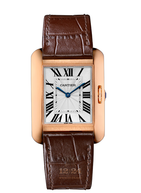 Cartier Tank Watch W5310042 35 mm Pink gold Case Silver Dial
