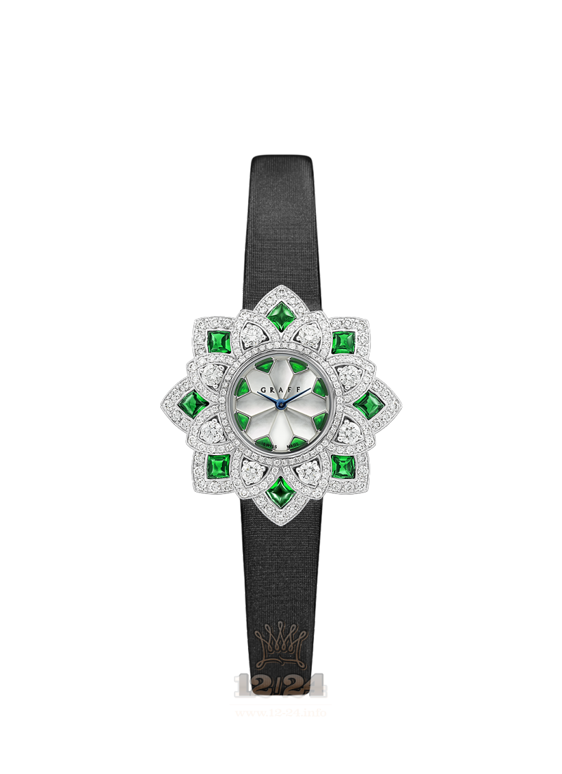 Graff Jewellery Watches Watch FloralGraff-Emerald White gold Case Silver Green Dial